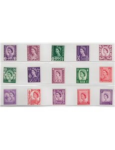 GRAN BRETAGNA 1958-64 Elisabetta II e simboli regionali 15v MNH**
