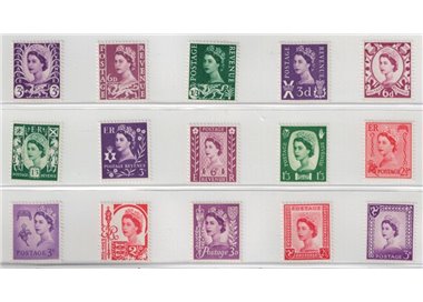 GREAT BRITAIN 1958-64 Elizabeth II and regional symbols 15v MNH**