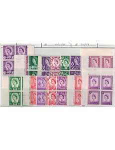 GRAN BRETAGNA 1958-64 Elisabetta II e simboli regionali (in quartina) 15v MNH**