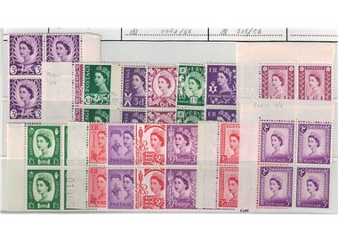 GRAN BRETAGNA 1958-64 Elisabetta II e simboli regionali (in quartina) 15v MNH**