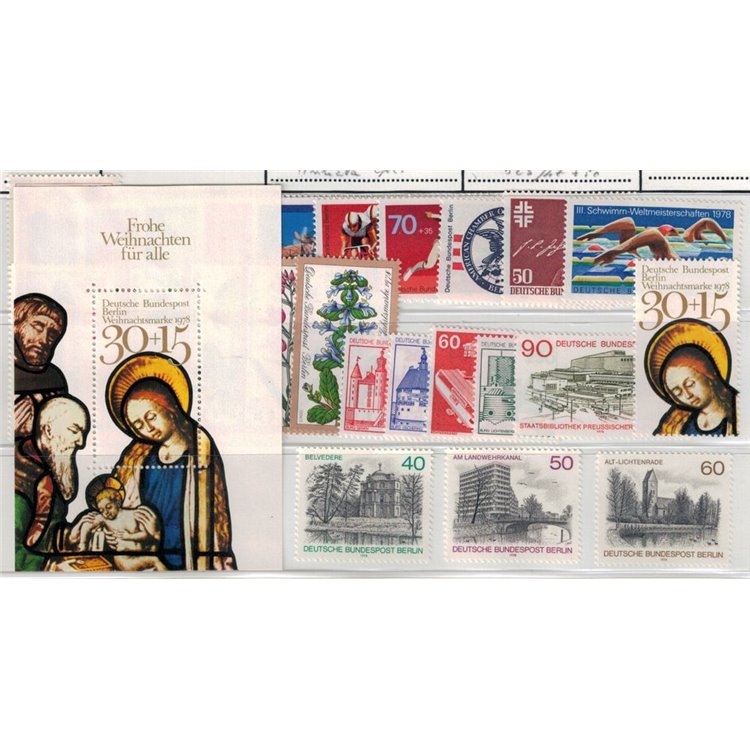 BERLIN 1978 Complete year 25v + 1 s/s MNH**