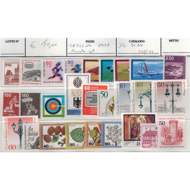 BERLINO 1979 Annata completa 27v MNH**