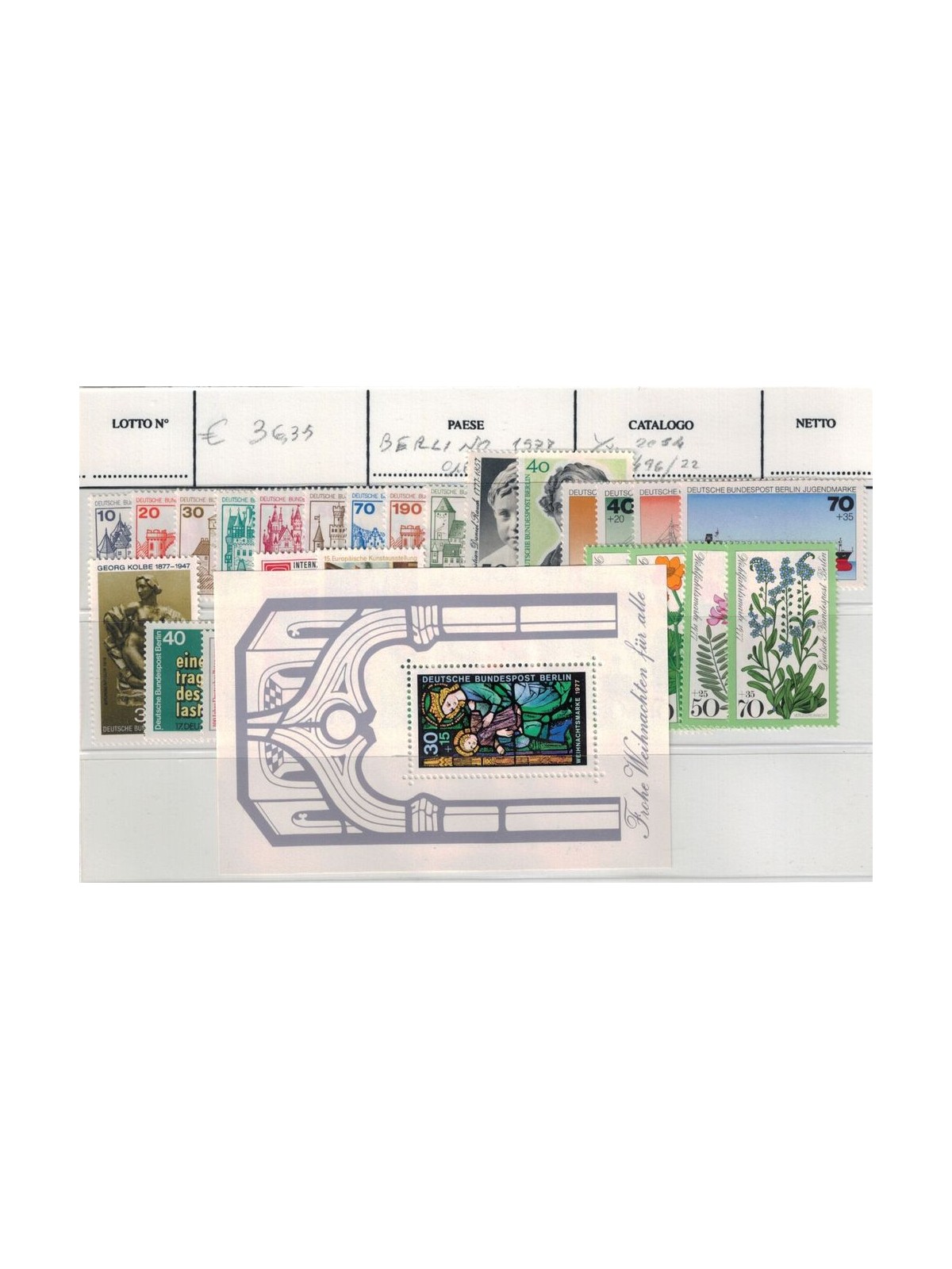 BERLIN 1977 Complete year 28v + 1 s/s MNH**