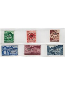 LIECHTENSTEIN 1937-38 Vedute, francobolli di servizio 6v MNH**