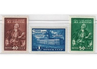 RUSSIA 1949 Museo Lomonossov 3v MNH**