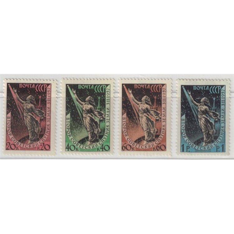 RUSSIA 1957 Lancio dello Sputnik 4v MNH**
