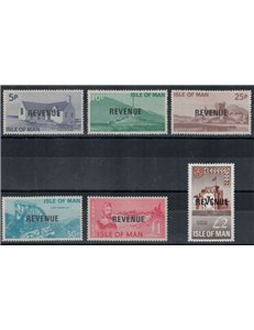 MAN 1975 Francobolli fiscali (Revenue stamps) 6v MNH**
