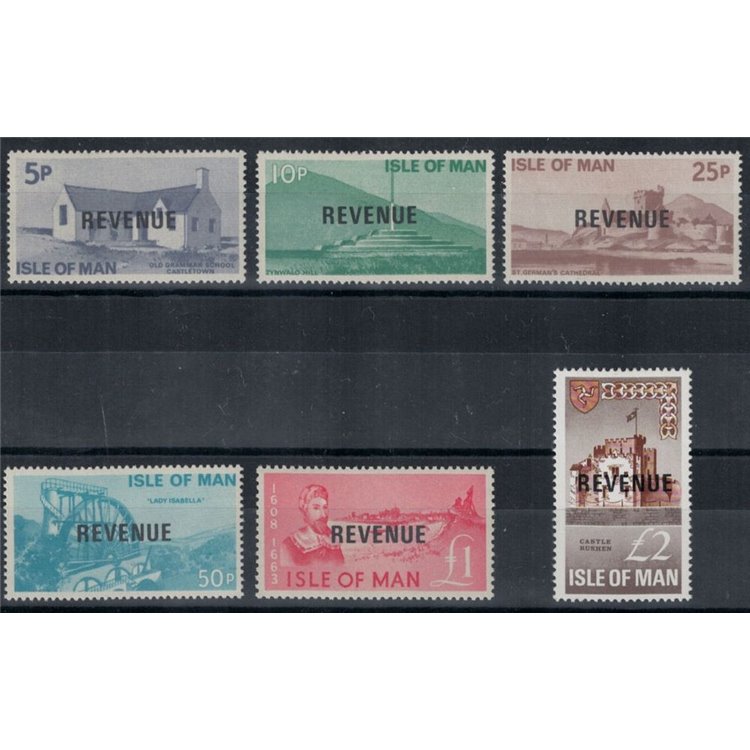 MAN 1975 Revenue stamps 6v MNH**