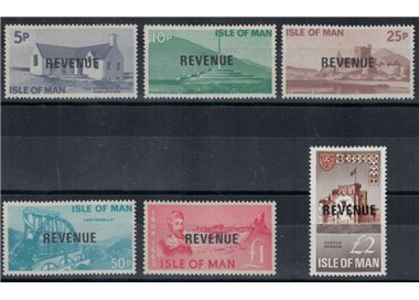 MAN 1975 Revenue stamps 6v MNH**