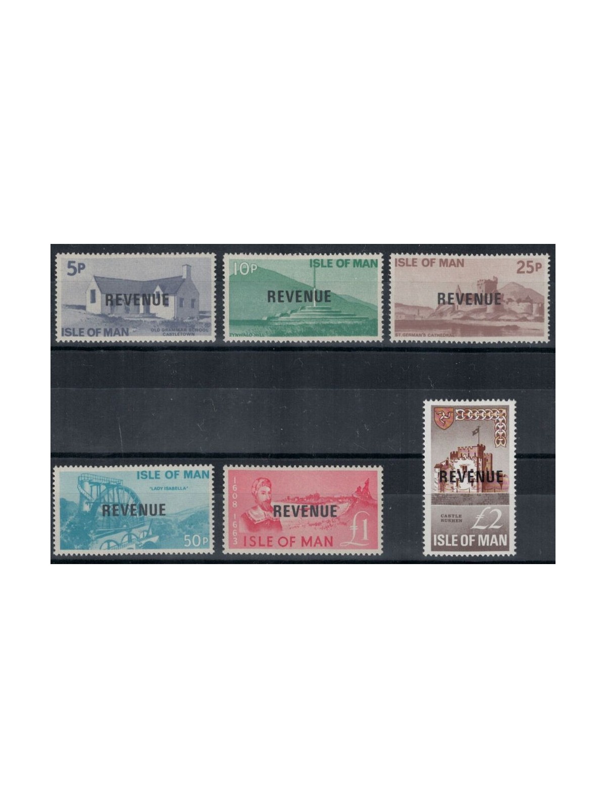 MAN 1975 Revenue stamps 6v MNH**