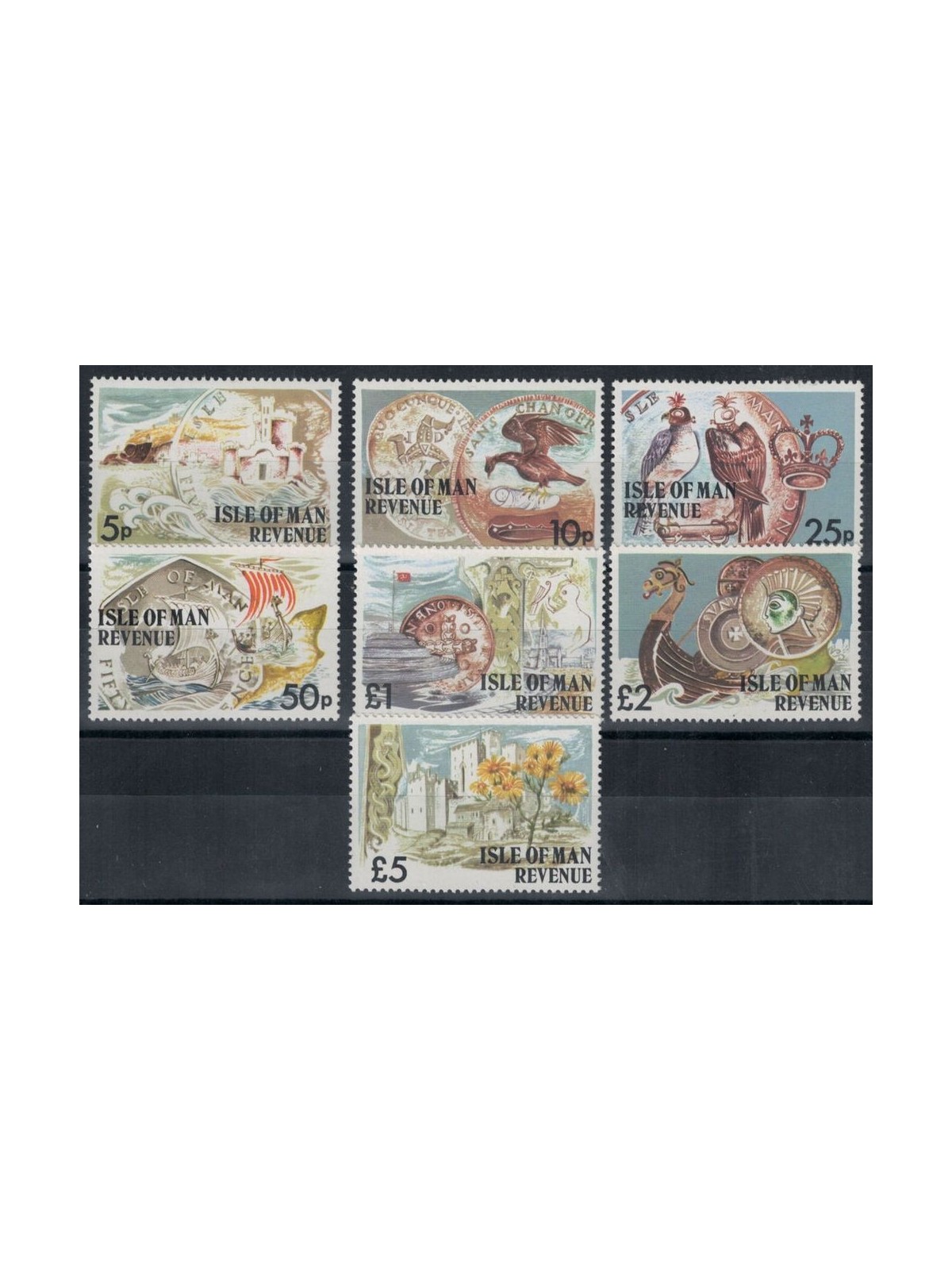MAN 1976 Revenue stamps 7v MNH**