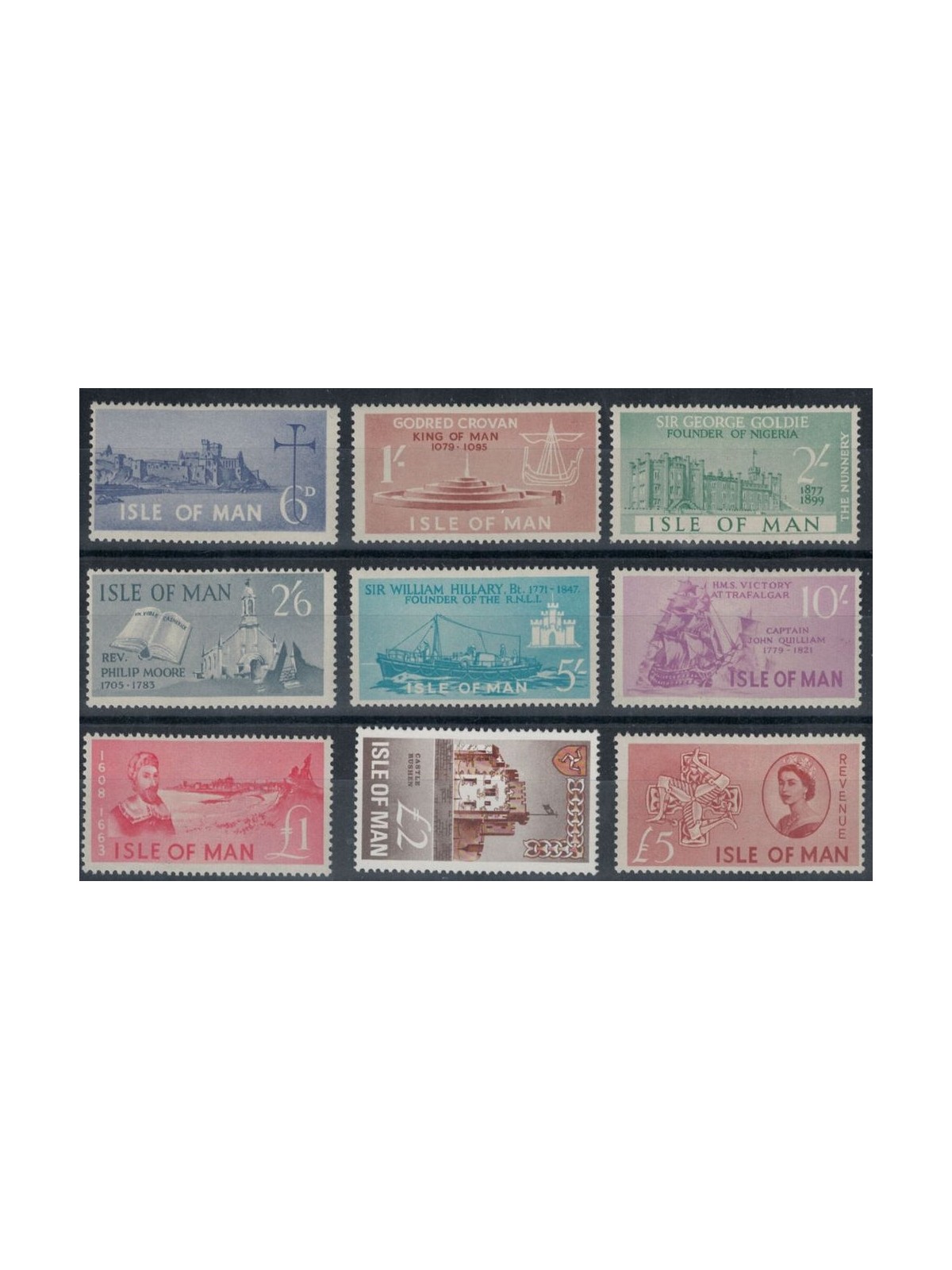 MAN 1966 Francobolli fiscali (Revenue stamps) 9v MNH**