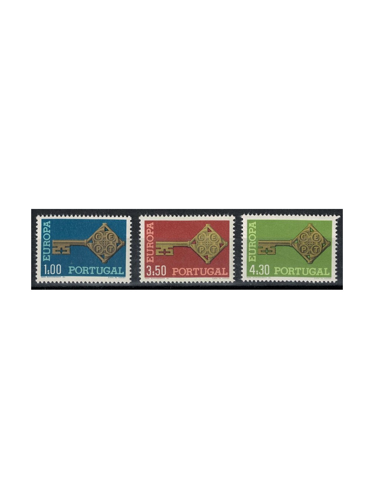 PORTUGAL 1968 Europe 3v MNH**