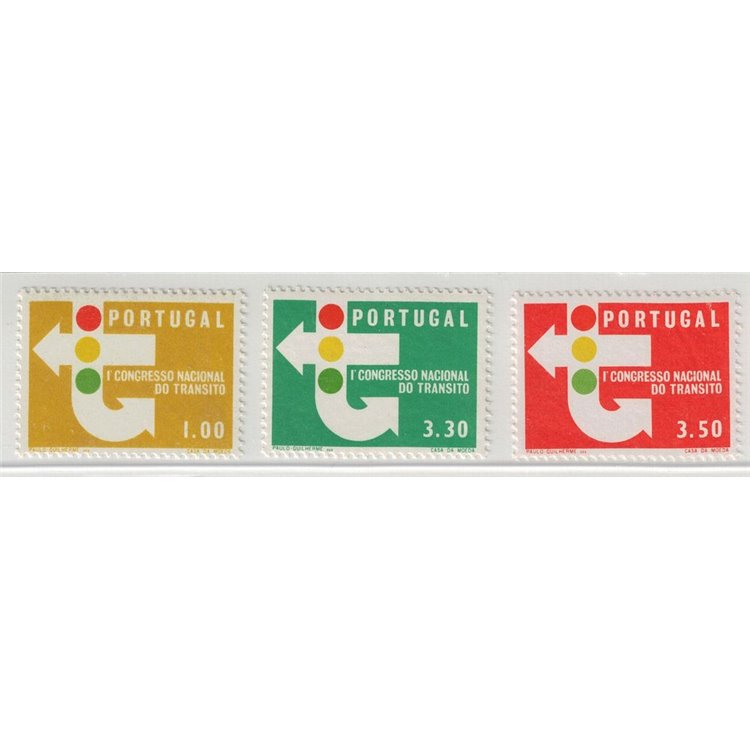 PORTOGALLO 1965 Congresso del traffico 3v MNH**