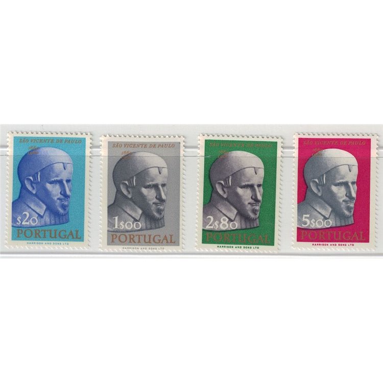 PORTUGAL 1963 Saint Vincent de Paul 4v MNH**