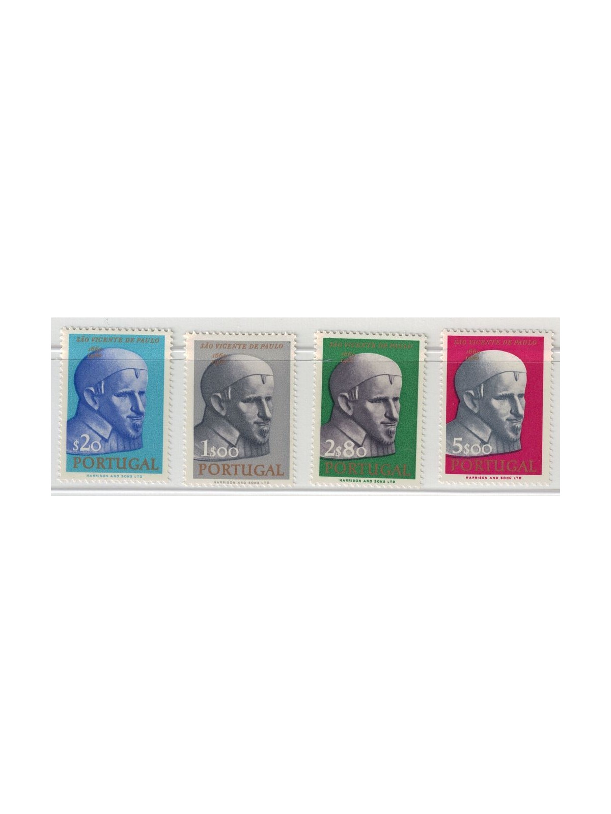 PORTUGAL 1963 Saint Vincent de Paul 4v MNH**
