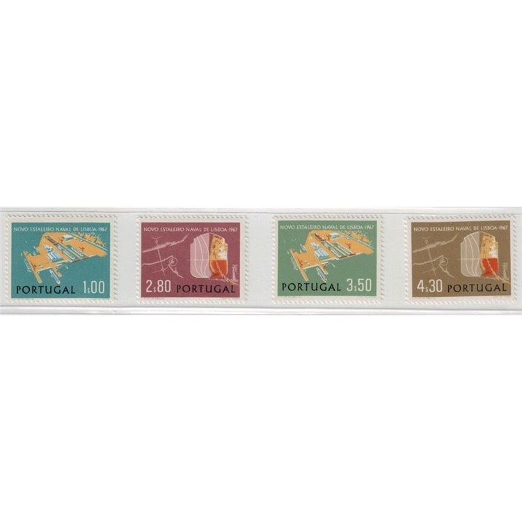 PORTUGAL 1967 Inauguration of the shipyard 4v MNH**