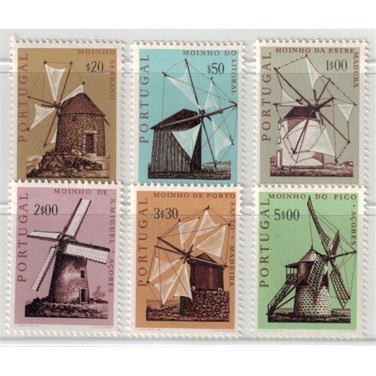 PORTUGAL 1971 Portuguese Mills 6v MNH**