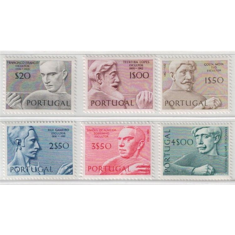 PORTOGALLO 1971 Scultori portoghesi 6v MNH**