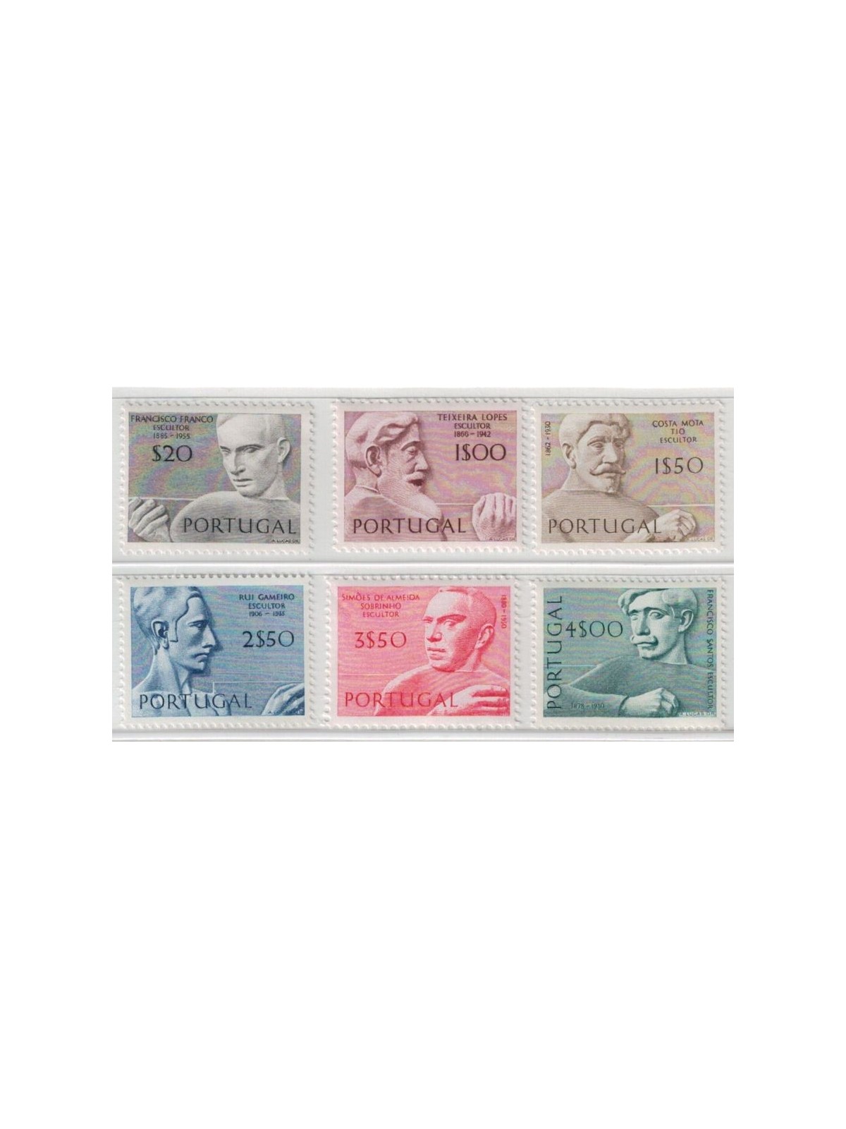 PORTUGAL 1971 Portuguese Sculptors 6v MNH**