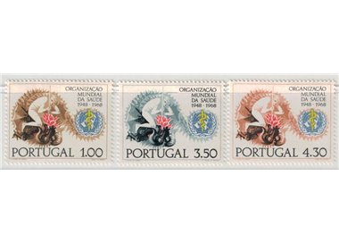 PORTUGAL 1968 Health Organization 3v MNH**