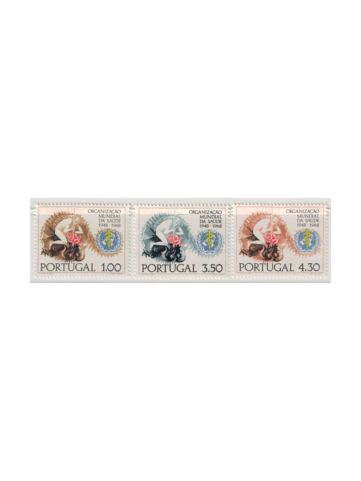 PORTOGALLO 1968 Organizzazione della sanità 3v MNH**