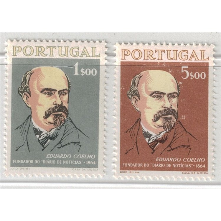 PORTUGAL 1964 Centenary of the Portuguese newspaper 2v MNH**