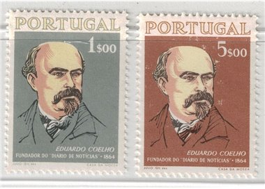 PORTUGAL 1964 Centenary of the Portuguese newspaper 2v MNH**
