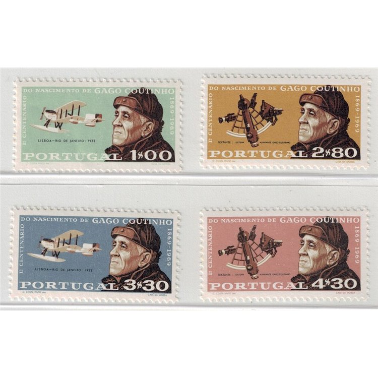 PORTUGAL 1969 Gago Coutinho 4v MNH**