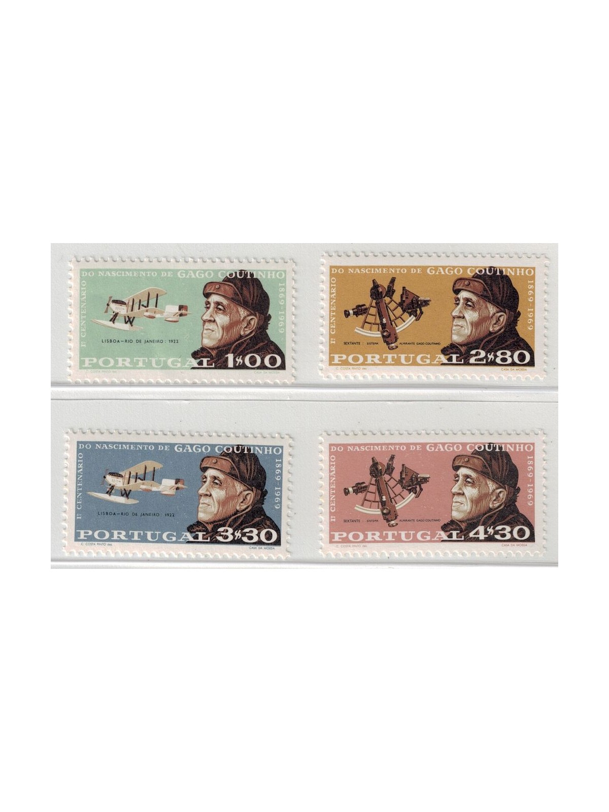 PORTUGAL 1969 Gago Coutinho 4v MNH**