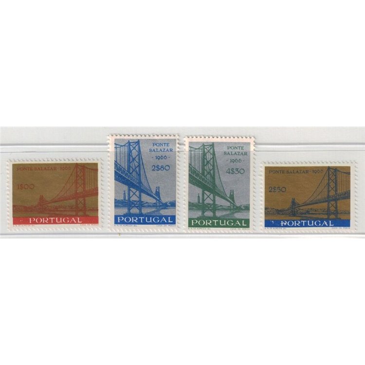 PORTUGAL 1966 Salazar Bridge 4v MNH**