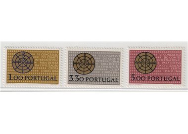 PORTUGAL 1966 Christian Civilization 3v MNH**