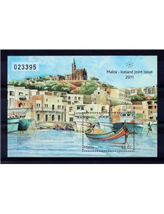 MALTA 2011 Veduta (e.c. con Islanda) 1 BF MNH**