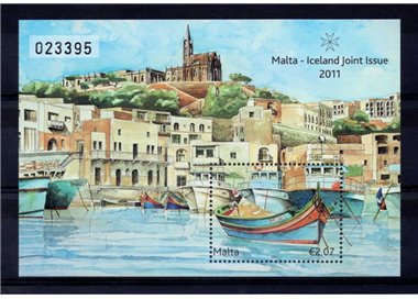 MALTA 2011 Veduta (e.c. con Islanda) 1 BF MNH**