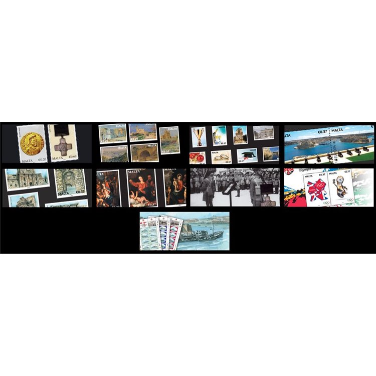 MALTA 2012 Annata completa 112v + 2 BF MNH**
