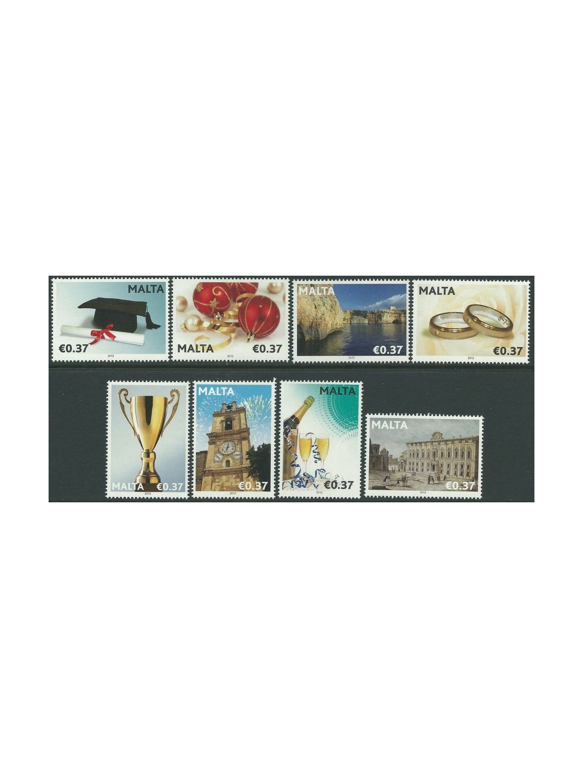 MALTA 2012 Francobolli augurali 8v MNH**
