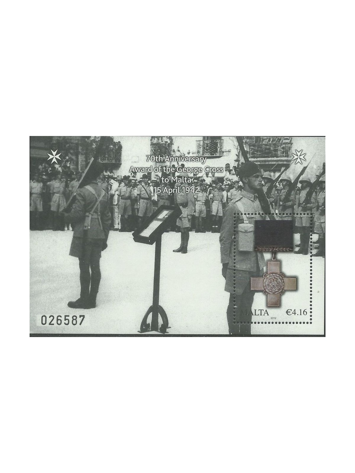 MALTA 2012 George Cross 1 s/s MNH**