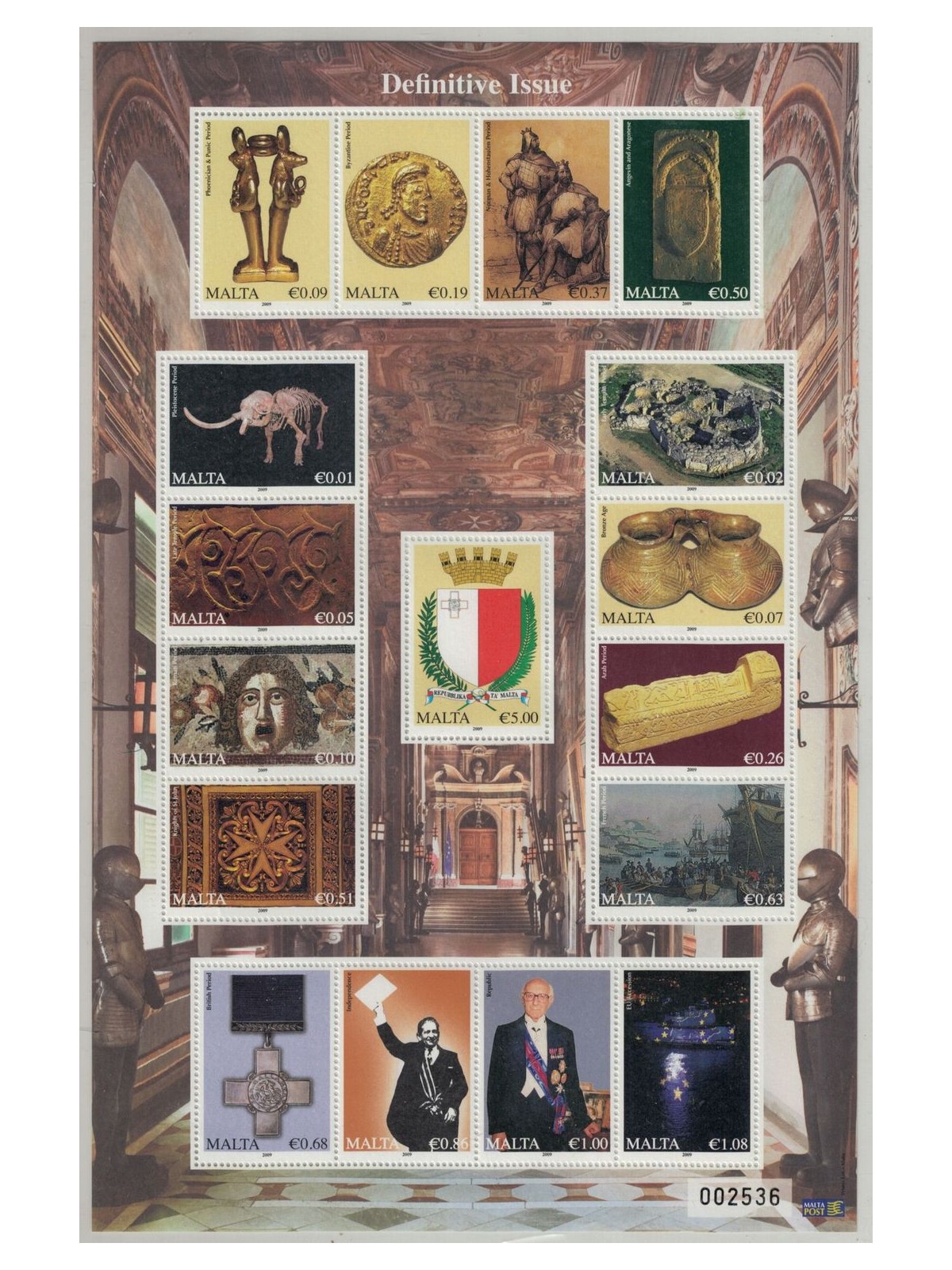 MALTA 2009 Serie ordinaria 17v MNH**