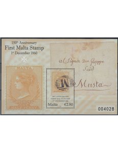 MALTA 2010 Anniversary of the 1st stamp s/s MNH**