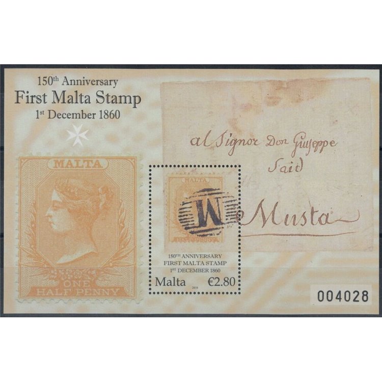 MALTA 2010 Anniversary of the 1st stamp s/s MNH**