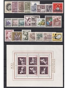AUSTRIA 1972 Complete vintage 23v + 1 s/s MNH**