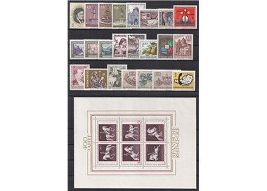 AUSTRIA 1972 Annata completa 23v + 1 BF MNH**