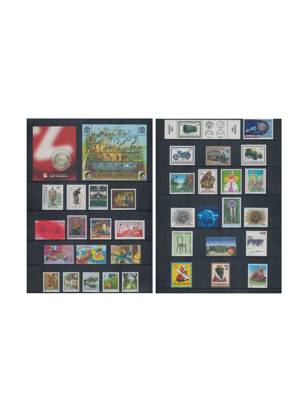 AUSTRIA 2002 Complete vintage 35v + 2 s/s MNH**