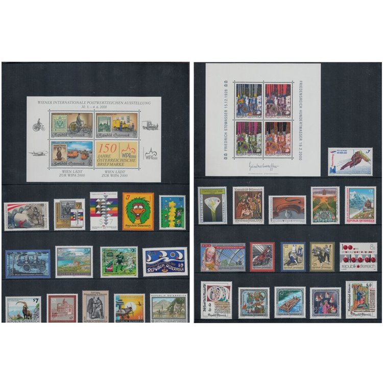 AUSTRIA 2000 Complete vintage 30v + 2 s/s MNH**