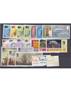 JERSEY 1974 Annata completa 22v MNH**