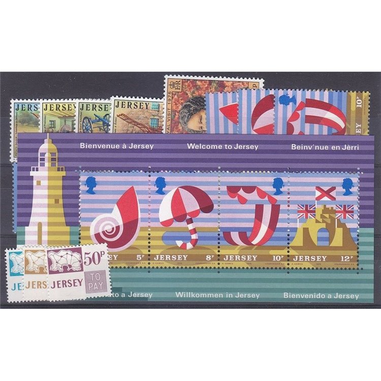 JERSEY 1975 Complete vintage 20v + 1 s/s MNH**