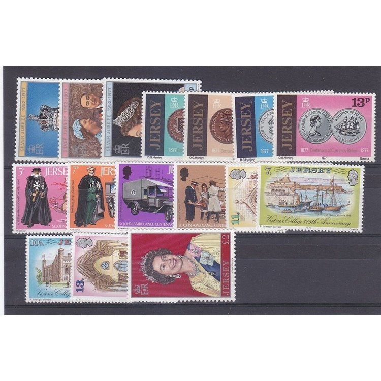 JERSEY 1977 Complete vintage 16v MNH**
