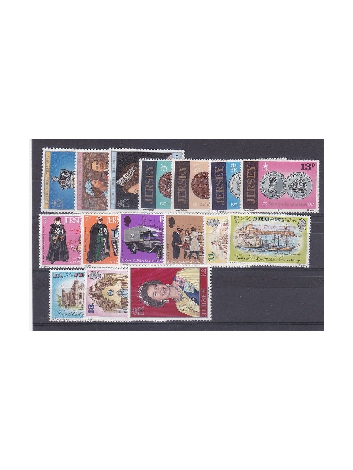 JERSEY 1977 Complete vintage 16v MNH**