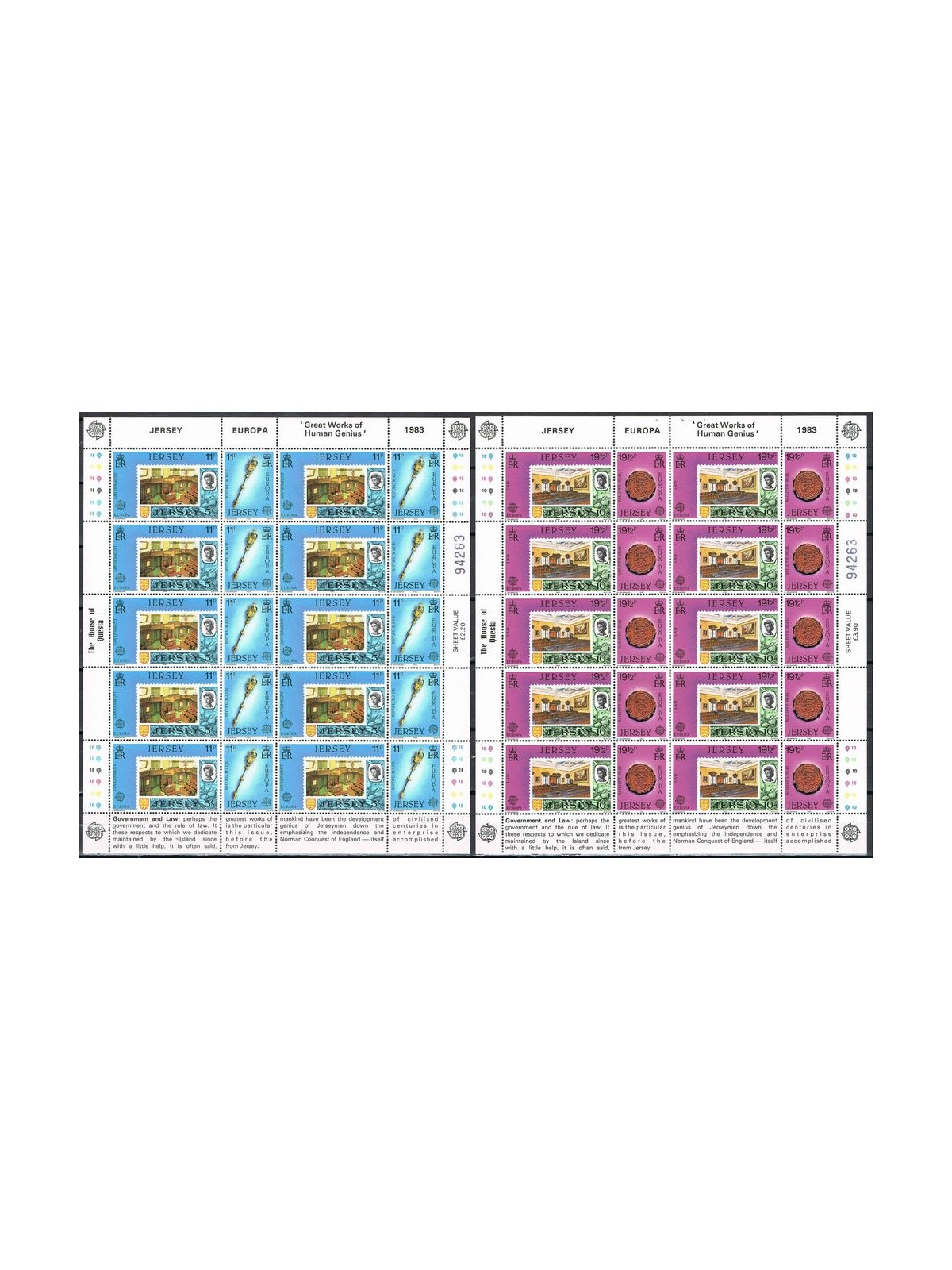 JERSEY 1983 Europa 2 MF MNH**