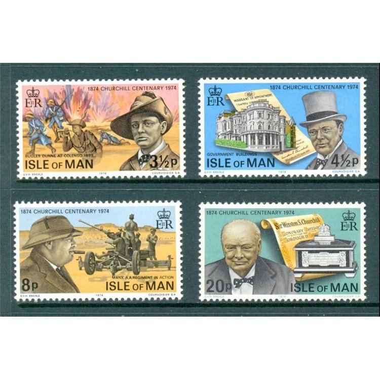 MAN 1974 Sir Winston Churchill 4v MNH**